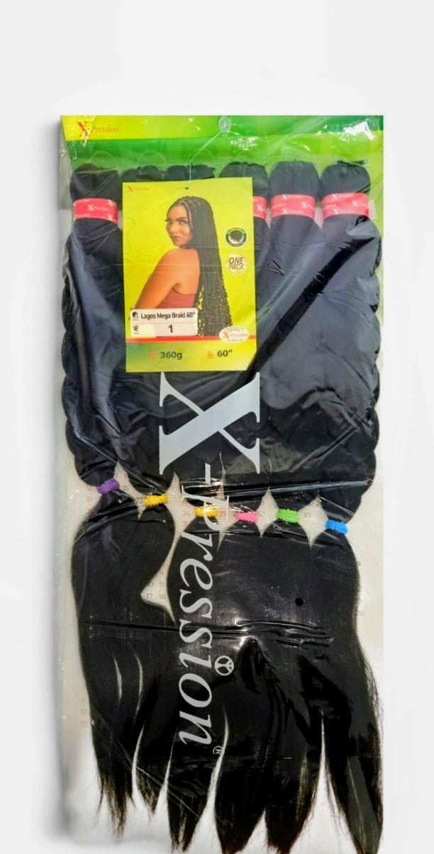 Xpression Lagos Mega Braiding Hair 60"
