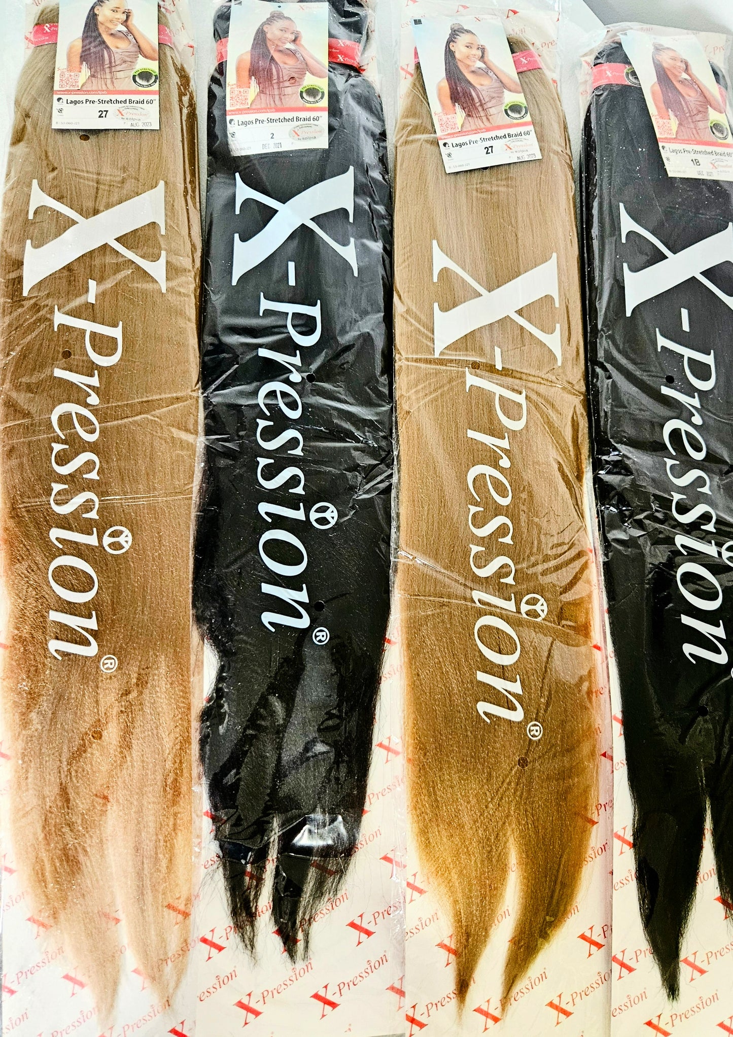 X-PRESSION LAGOS Pre-Stretched, Braiding Hair 60"