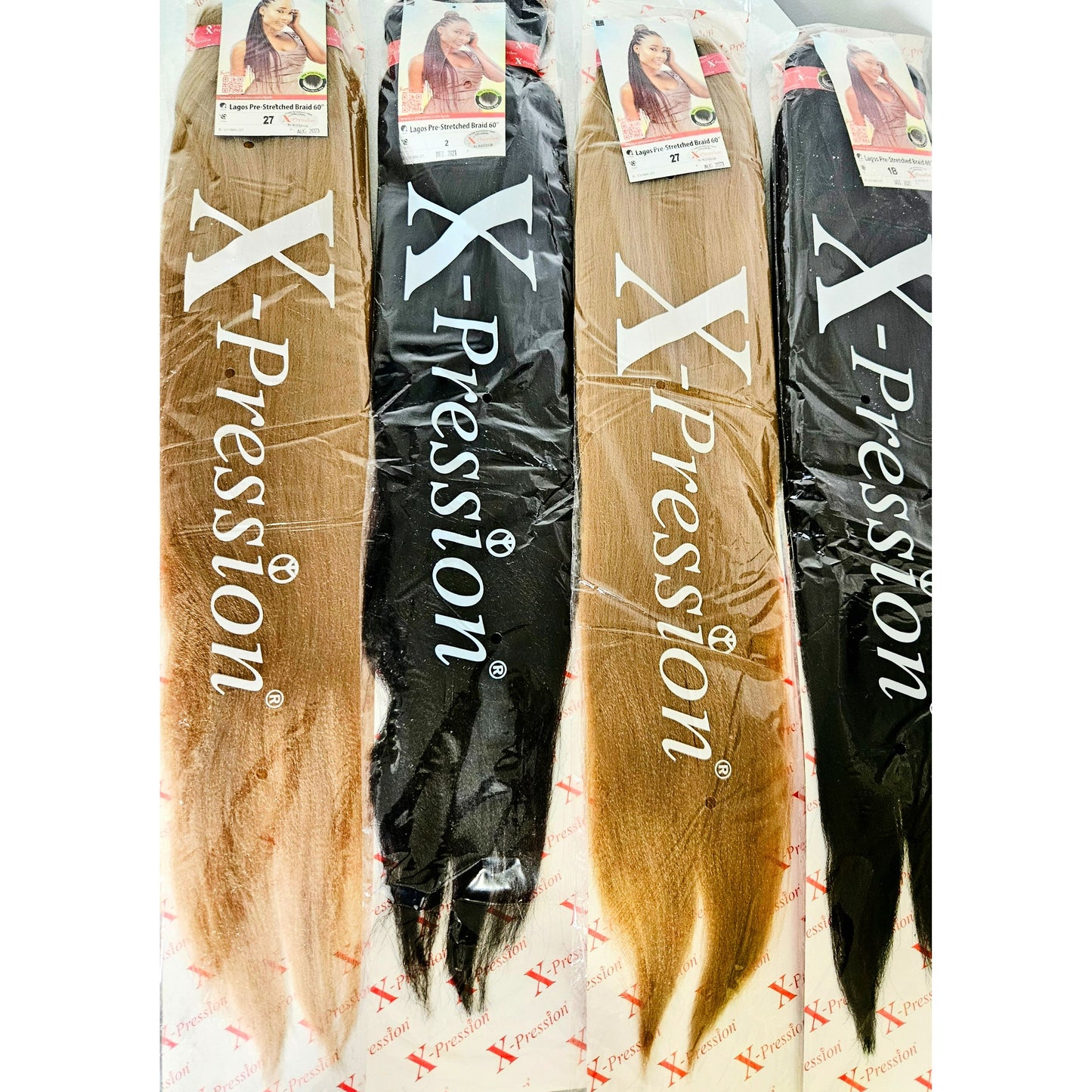 X-PRESSION LAGOS Pre-Stretched, Braiding Hair 60"