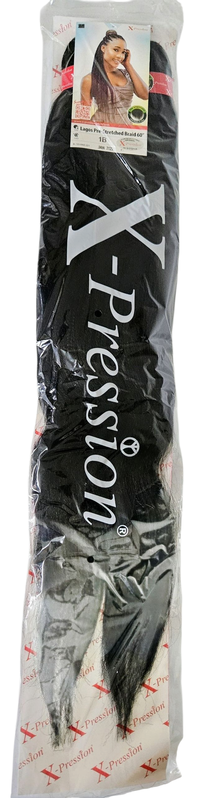 X-PRESSION LAGOS Pre-Stretched, Braiding Hair 60"