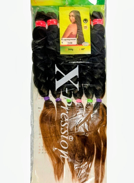 Xpression Lagos Mega Braiding Hair 60"